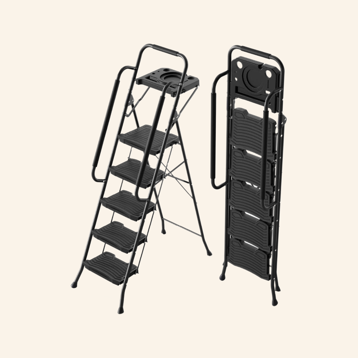 Home Use Ladder 5 Steps Black
